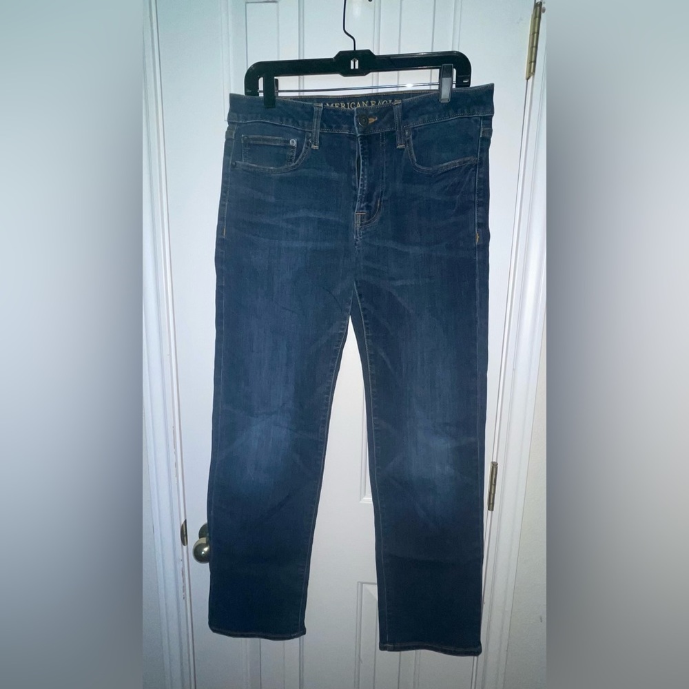 Dark Wash AMERICAN EAGLE “Original Straight” Jeans - MENS SIZE: 31x32